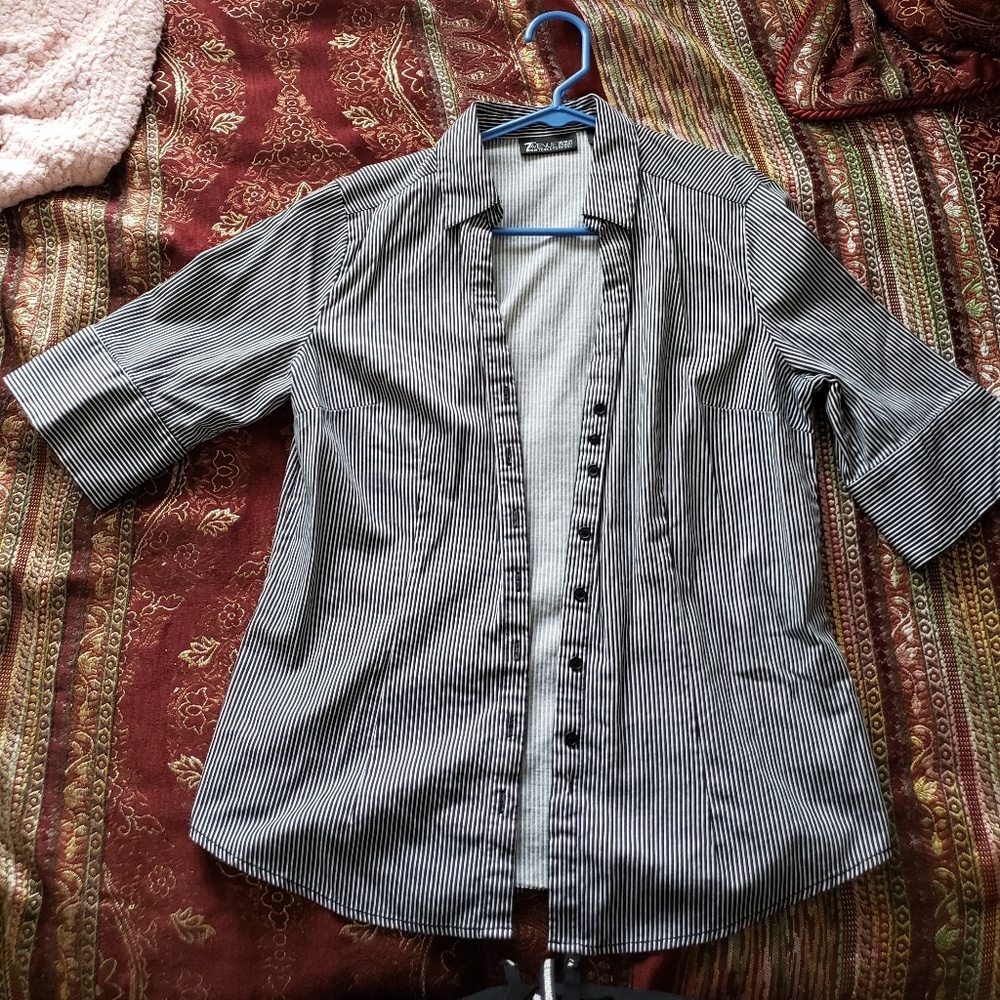 Pin stripe button shirt